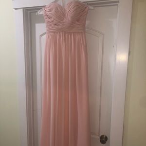Bill Levkoff Blush Bridesmaid dress